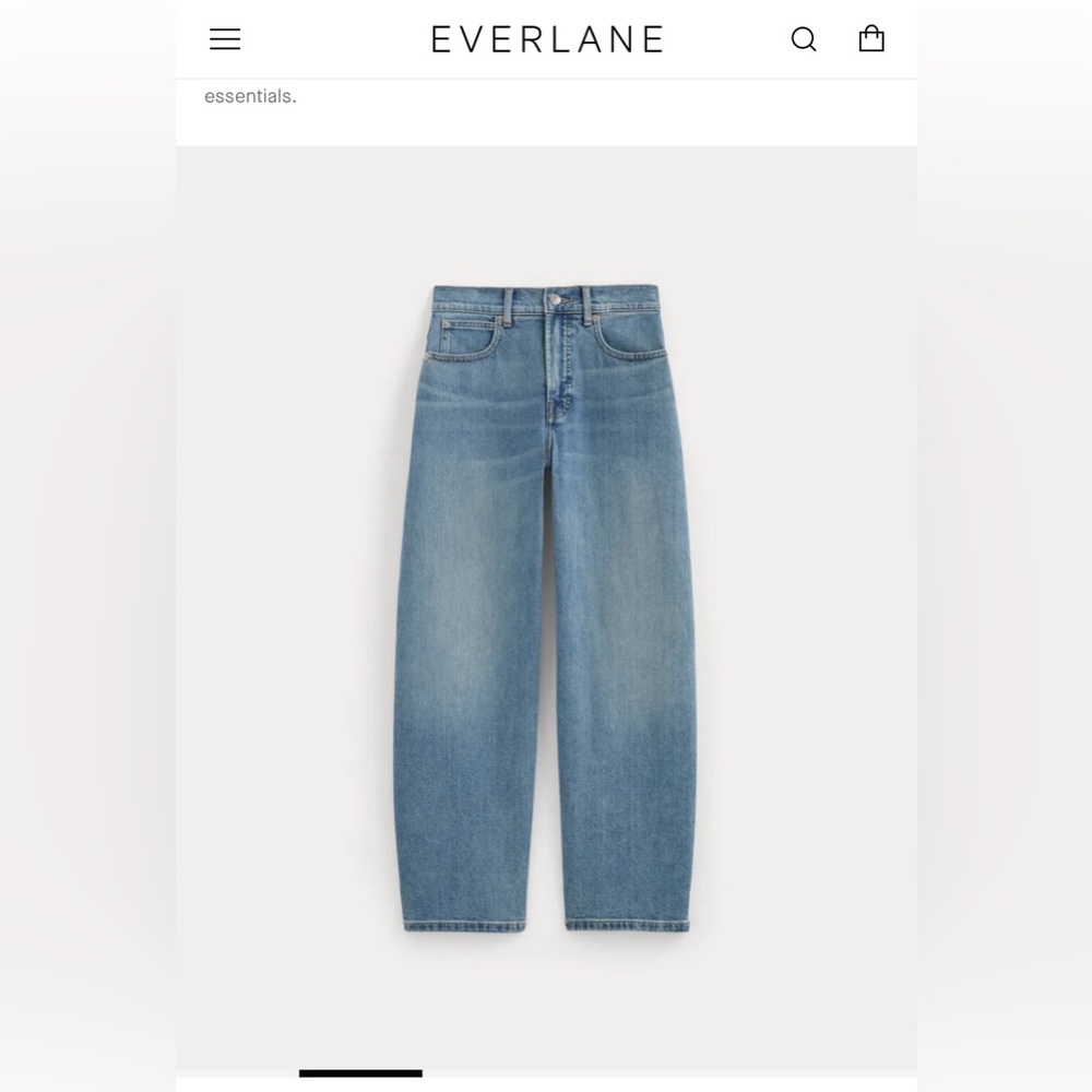 🆕EVERLANE The Way-High® Barrel Curve Jean in Vintage Blue Size:28